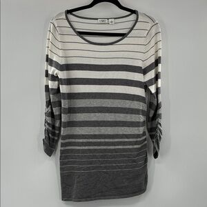 3For$20 Cato Women's Black and White Striped Long Sleeve Top size: M